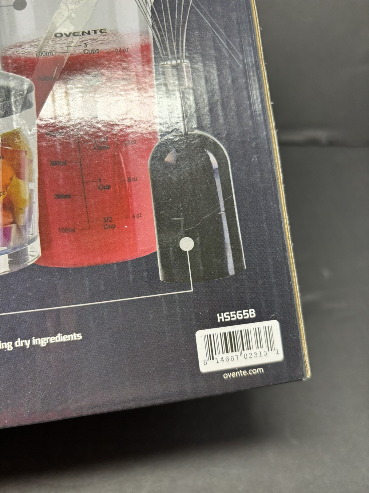 OVENTE MULTI PURPOSE HAND BLENDER NEW BLACK code H5565B New Open Box