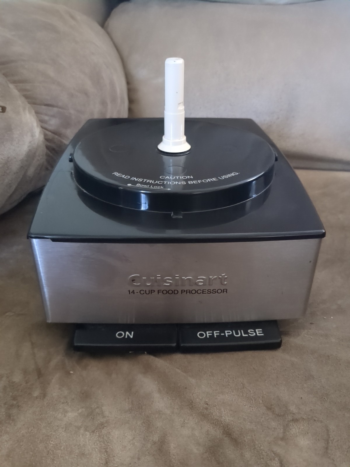 Cuisinart Custom 14 Motor Base Replacement Part Black Stainless DFP-14BCN Tested