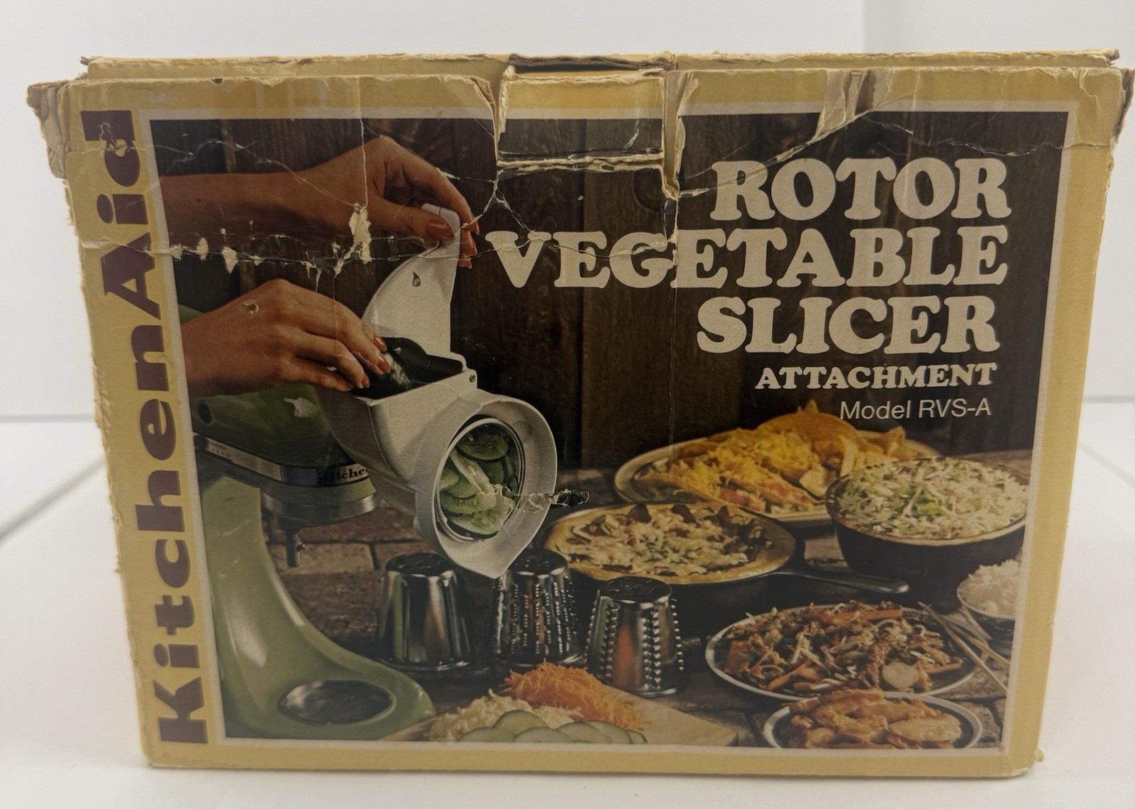 Vintage*Hobart KitchenAid Rotor Vegetable Slicer Attachment w/Damage*RVS-A