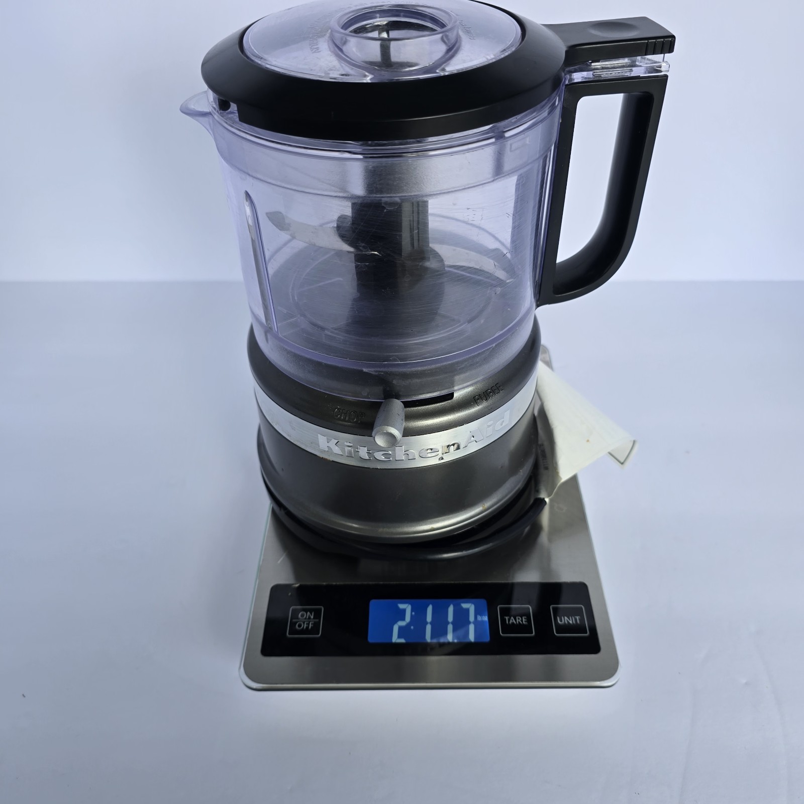 KitchenAid KFC3516 3.5 Cup Mini Food Processor Gray/Black Pulse 2-Speed