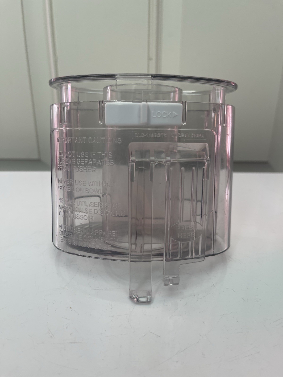 Cuisinart DLC-10S TX Food Processor Lid Chute and Pusher DLC-118BGTX