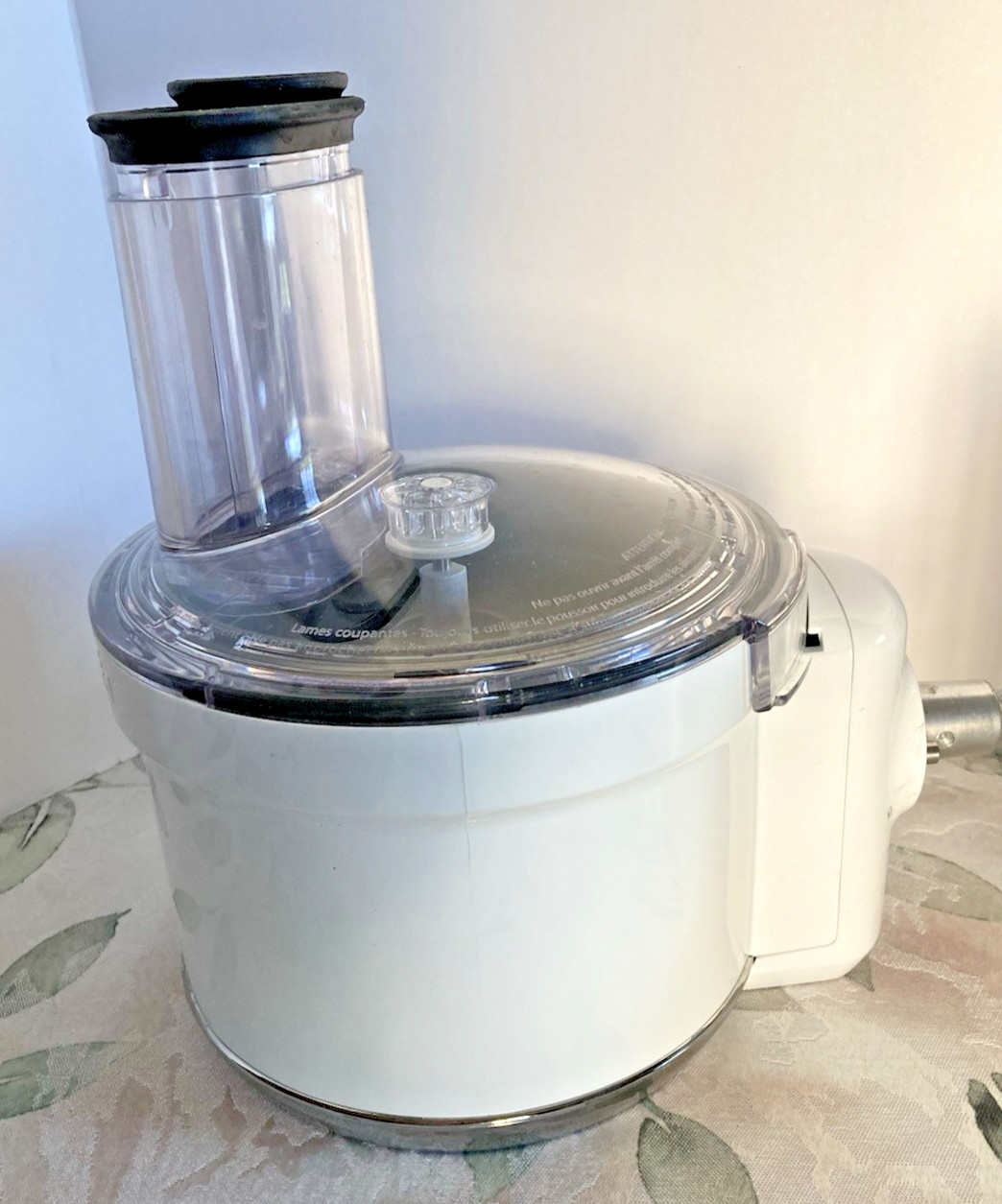 Kitchen Aid Mixer Attachment – White Food Processor/Food Dicer w/ Blades MINT