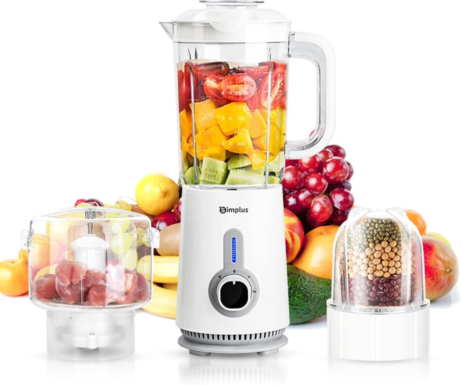 3 in 1 Blender and Food Processor Combo for Kitchen, Small Electric Food Chopper
