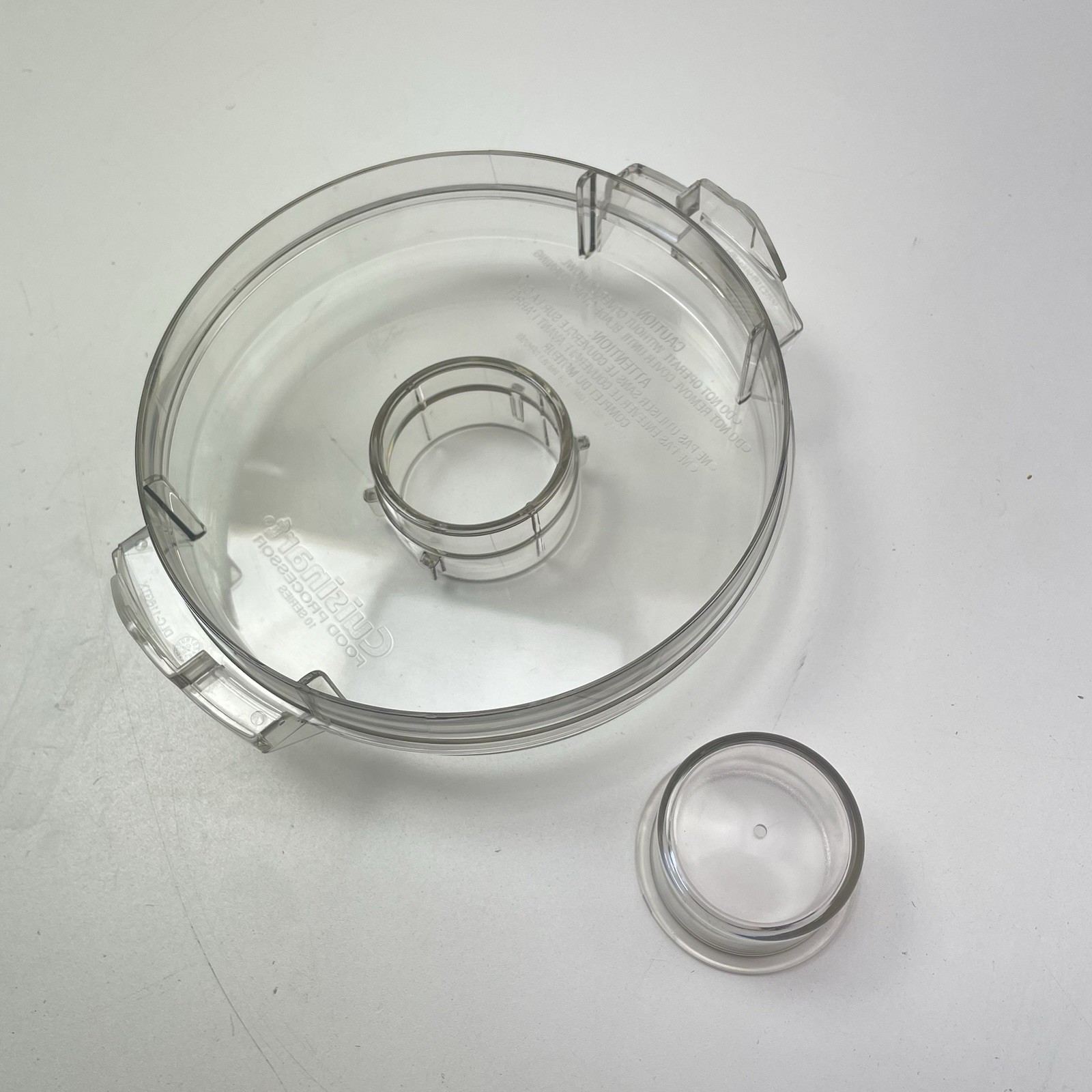 Cuisinart Pro Classic Food Processor DLC-116GTXT Flat Clear Lid & Cover Cap