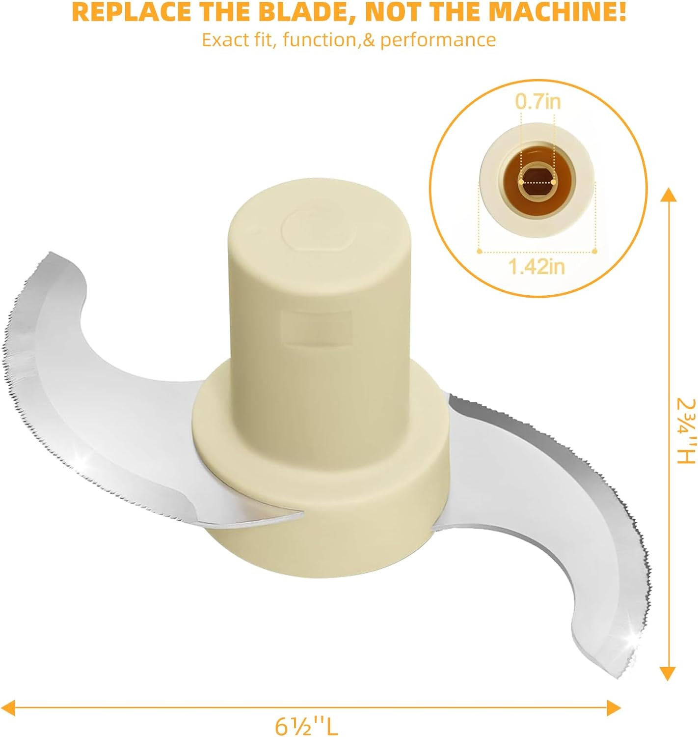 Cuisinart DLC-001TXA, DLC-7 Compatible Steel Blade Replacement