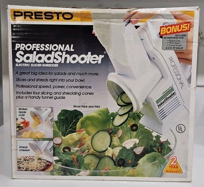 Presto Professional Salad Shooter Slicer/Shredder Model 02970 Pre-owned
