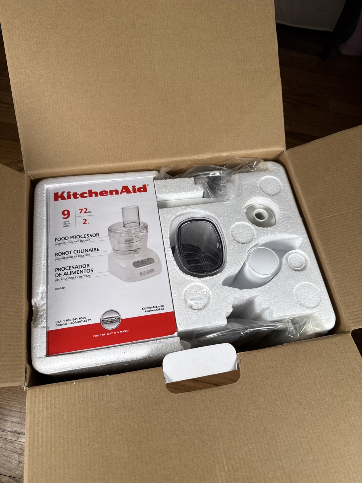 NEW KitchenAid KFP740CR 9-Cup (72oz) Chrome Food Processor