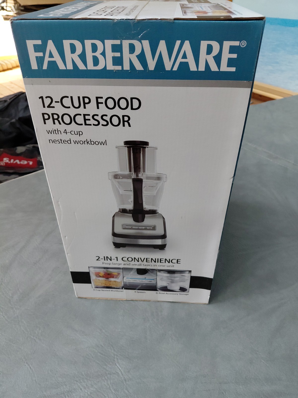 Farberware 12-Cup Food Processor 550W NIB FP3000 FP3200 4-Cup Nested Bowl