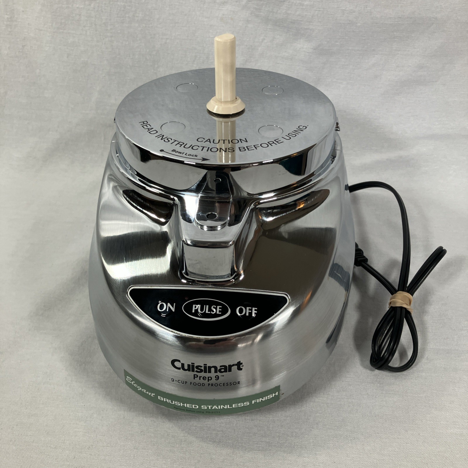 Cuisinart Prep 9-Cup Food Processor Chrome DLC-2009CHB Motor Base Only – Tested