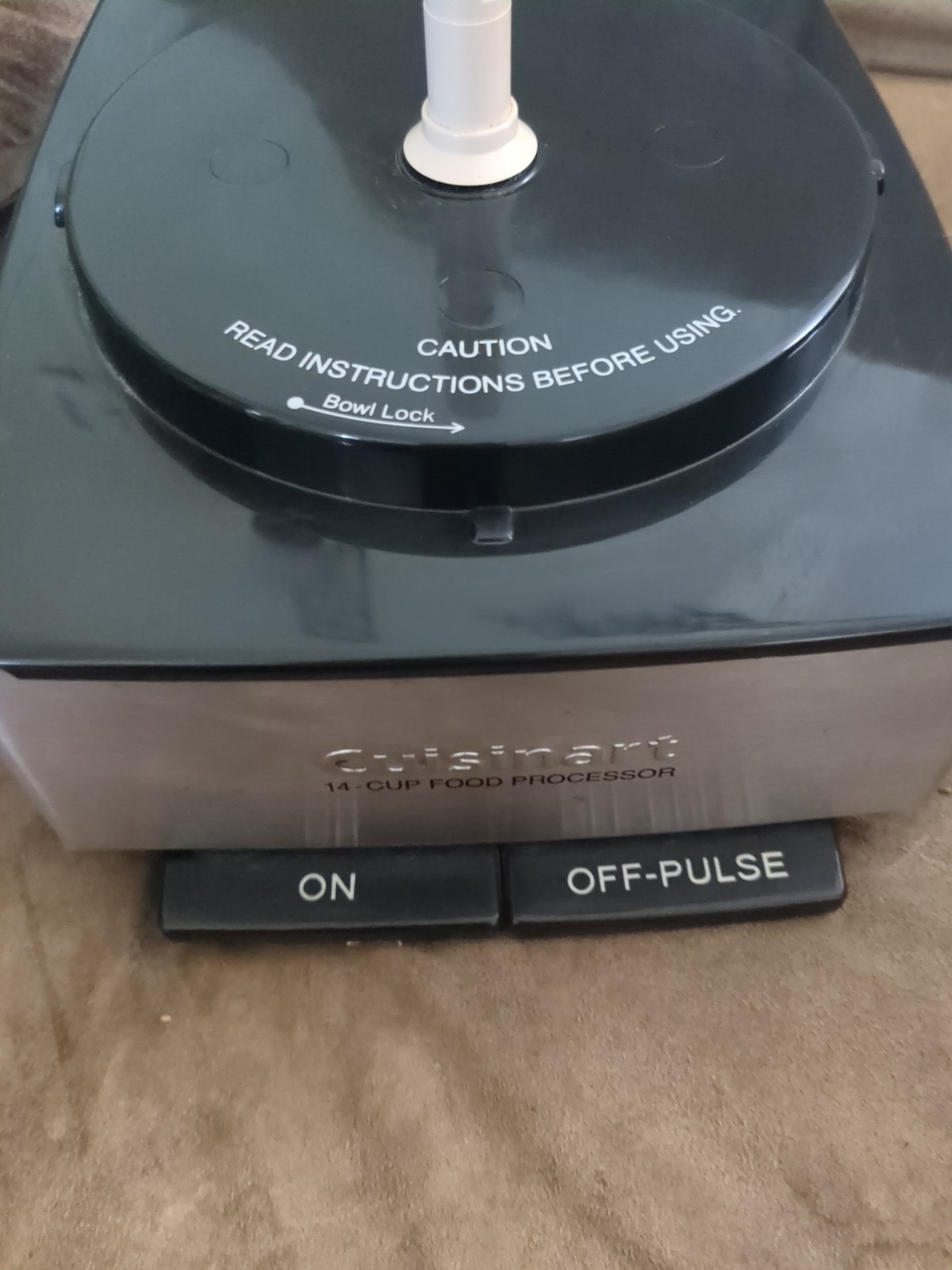 Cuisinart Custom 14 Motor Base Replacement Part Black Stainless DFP-14BCN Tested