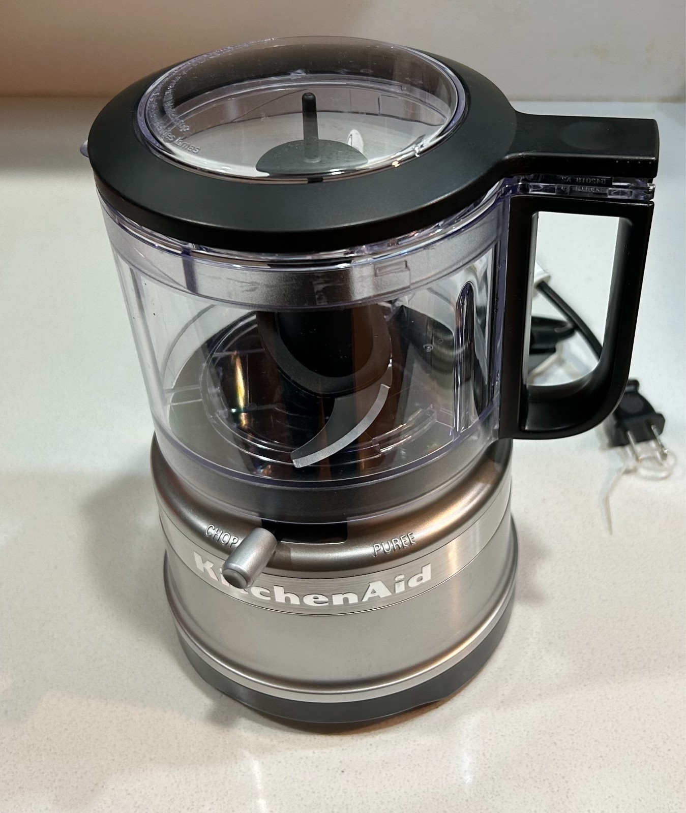 KitchenAid 3.5 Cup Mini Food Processor – KFC3516 – Light Silver: 2-Speed Chopper