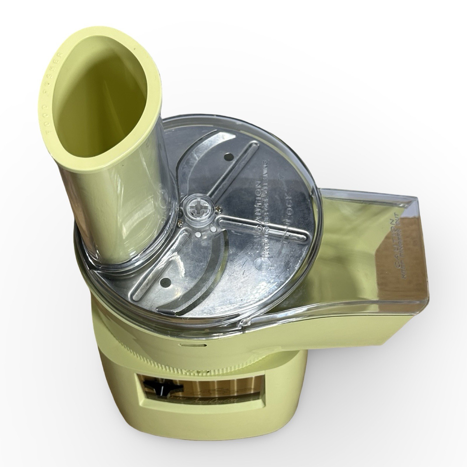 Vintage Oster Food Crafter 341-04 Slicer Shredder Salad Maker Yellow