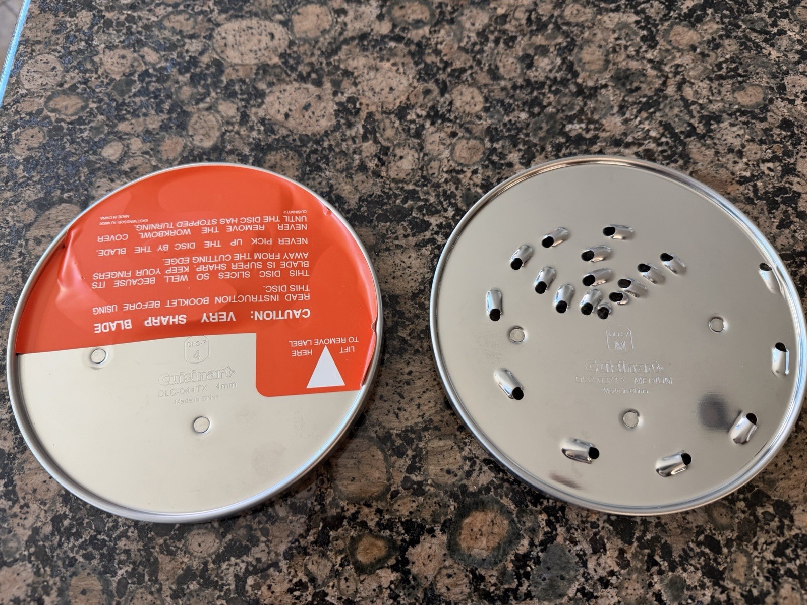 2 Cuisinart DLC-7 Blades Replacements DLC-044TX 4MM DLC-037TX Med New Open Box