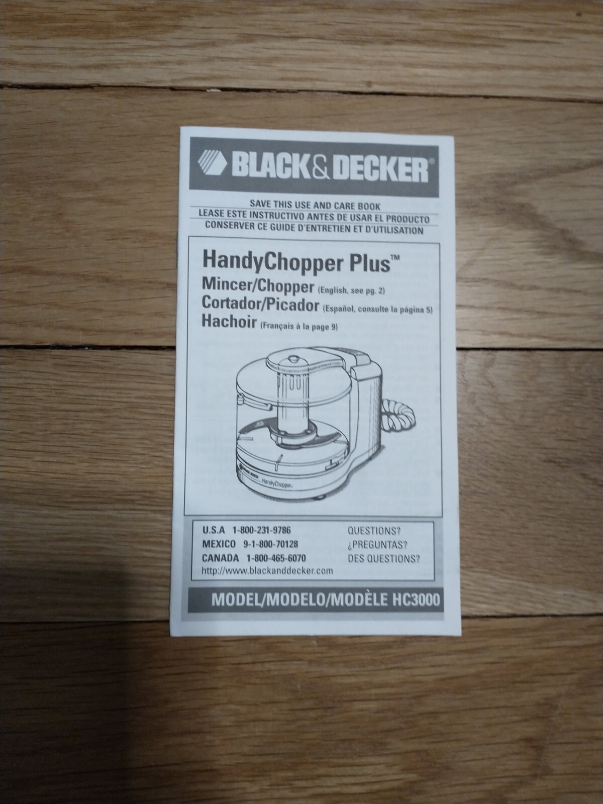 Black & Decker Handy Chopper Plus HC3000 1 1/2 Cup Capacity Working w/ Direction