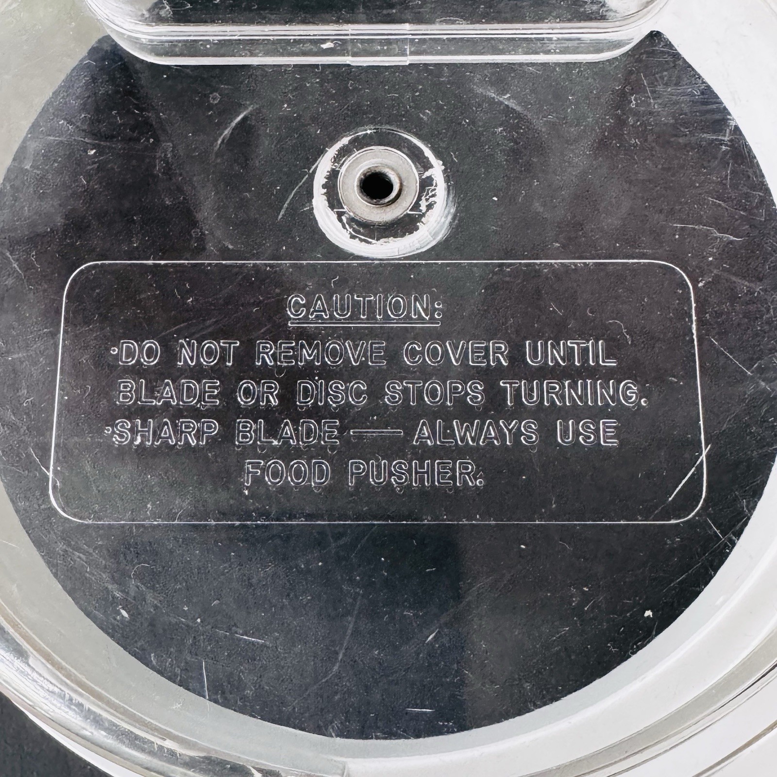 Hamilton Beach Emmie Food Processor #544 Replacement Part Cover Lid W/Pusher