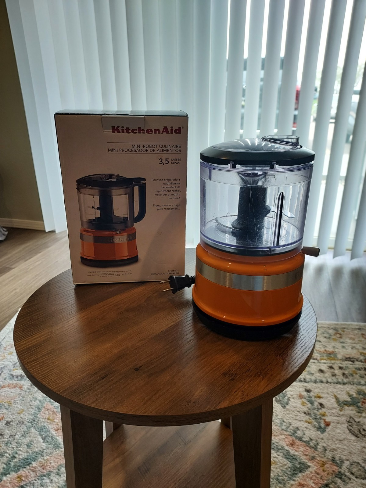 Kitchen-Aid Mini Food Processor 3.5 Cup Tangerine