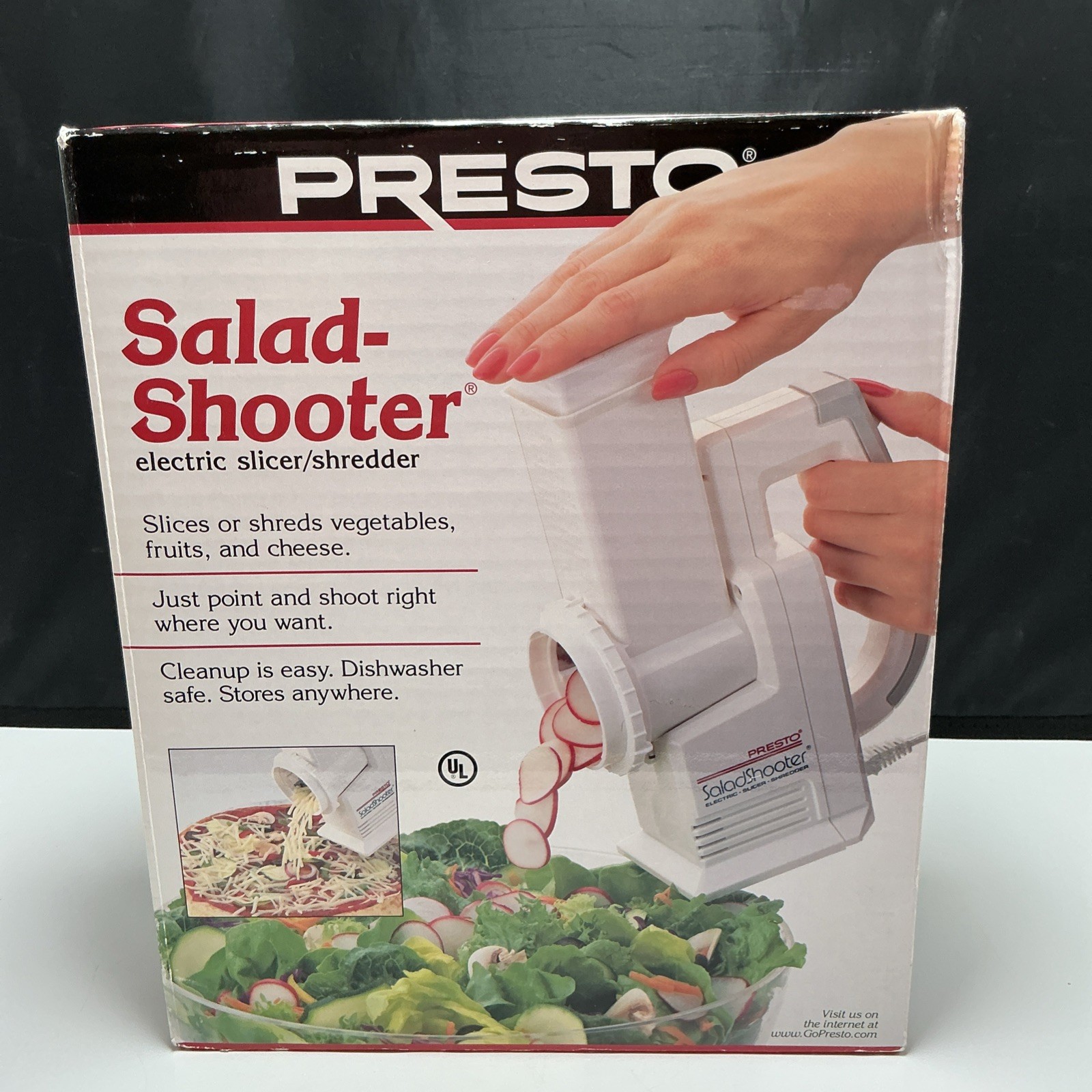Presto Salad Shooter Electric Food Slicer Shredder 02910 Vintage New Sealed