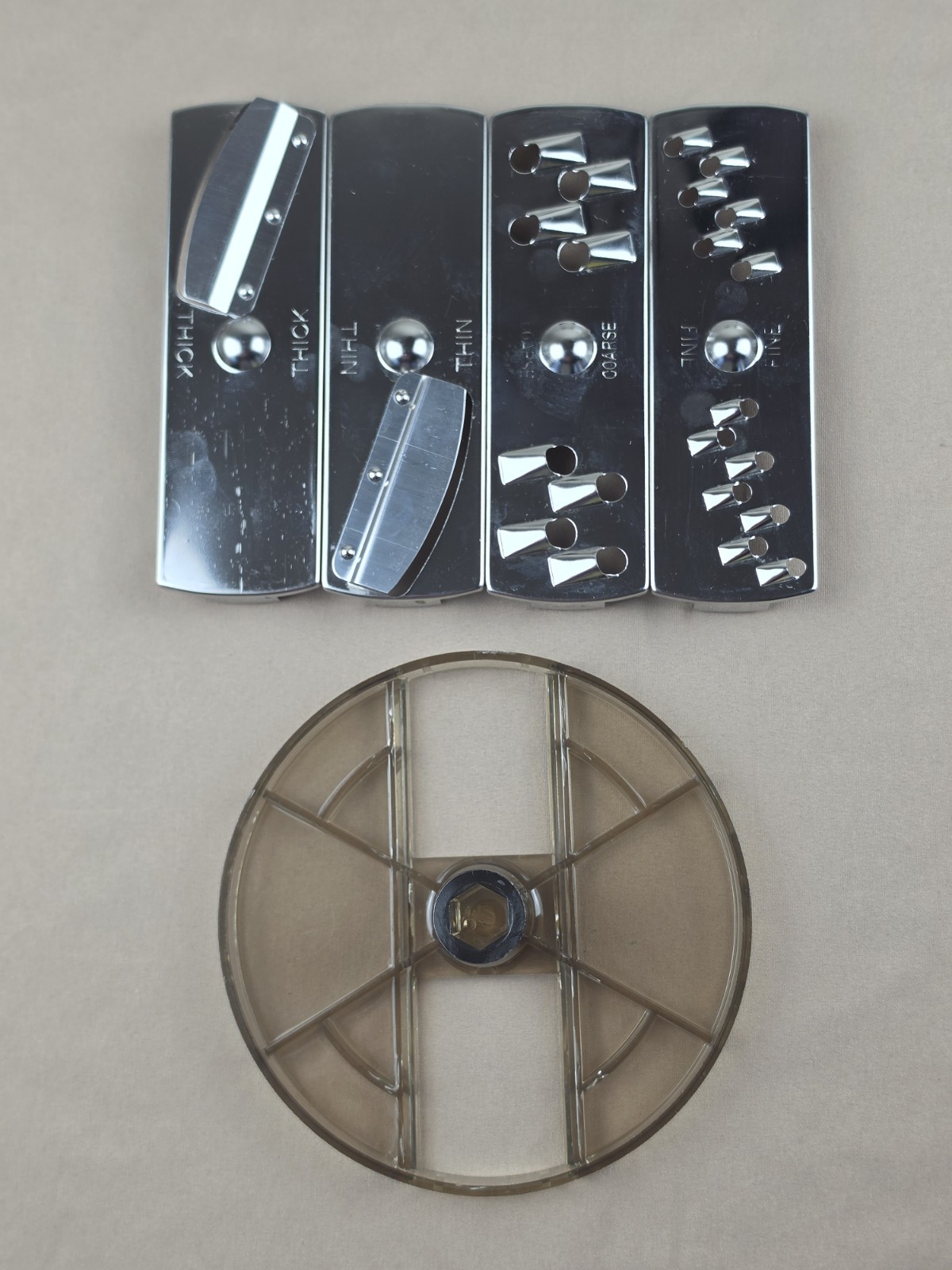 Vintage Sunbeam Dual Speed Food Processor 14046 Blades (4) w/ Blade Holder ONLY