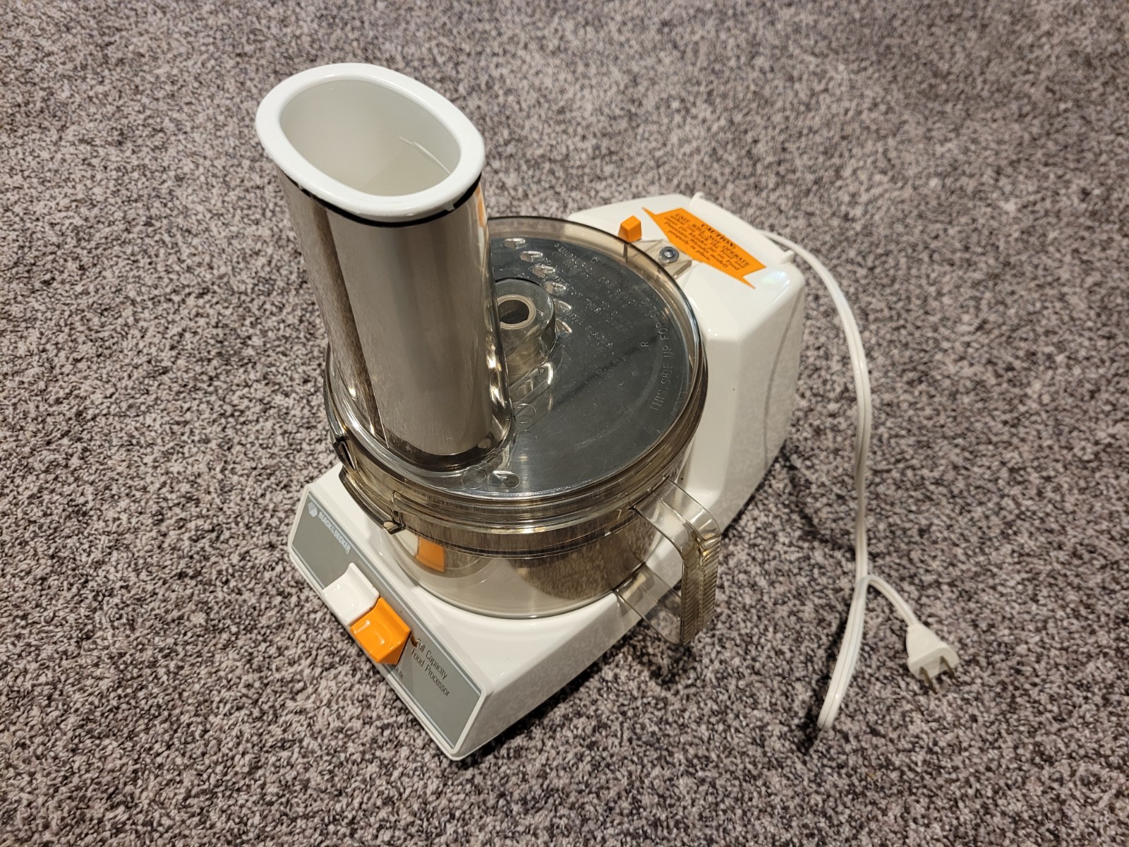 Vintage Black&Decker D1FP1D Full Capacity Food Processor Good Condition