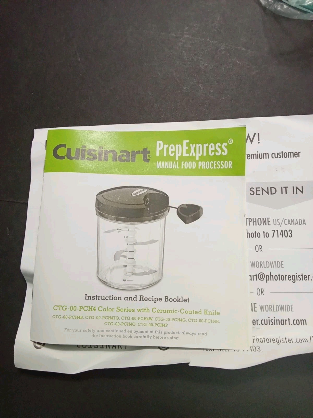 NEW Cuisinart Prep Express Manual Food Processor Turquoise 4 Cup Food Processor