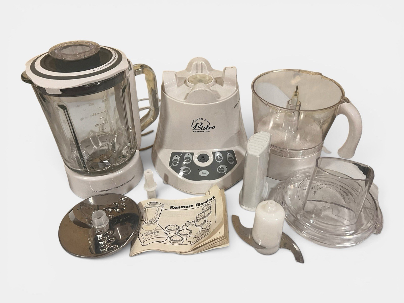 Wolfgang Puck Bistro Collection Food Processor White BBLFP001 Glass 6 Cups