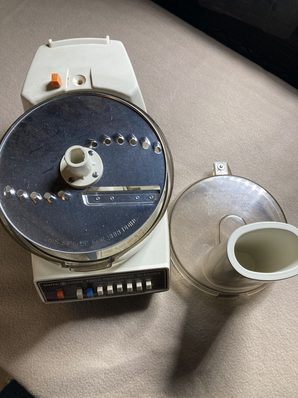 General Electric GE Food Processor Blender D1FP3 Multi Speed Tested VTG 420A 326