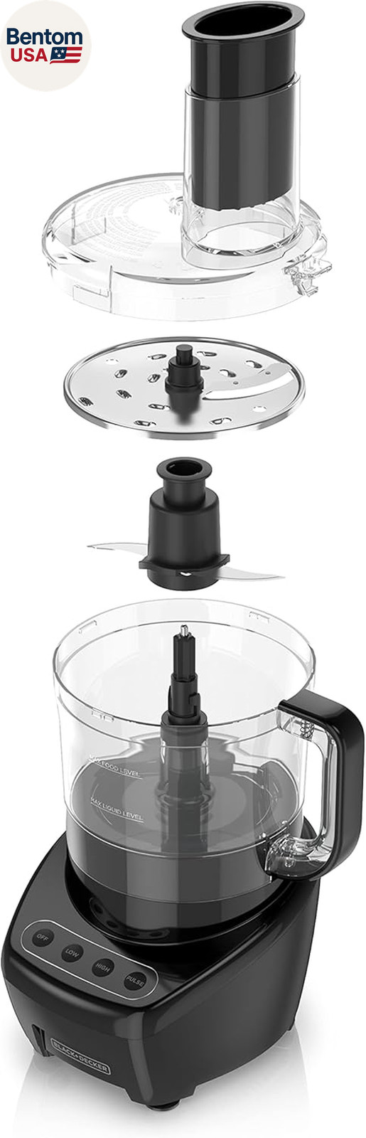 Food Processor and Vegetable Chopper, Stainless Steel Blade, 8-Cup Capacity, 450