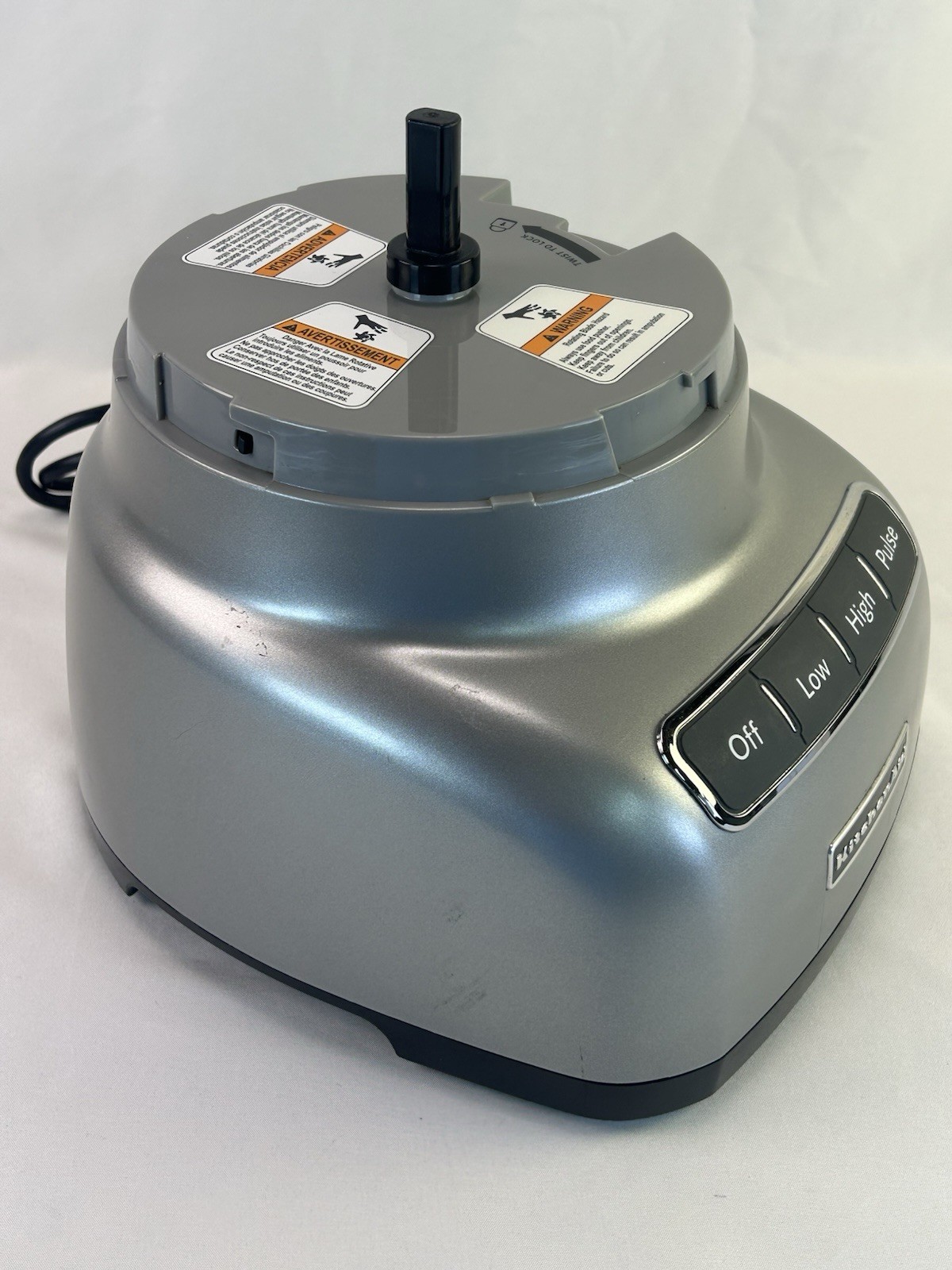 KitchenAid KFP0711CU0 7-Cup Exact Slice Food Processor Silver MOTOR ONLY – WORKS