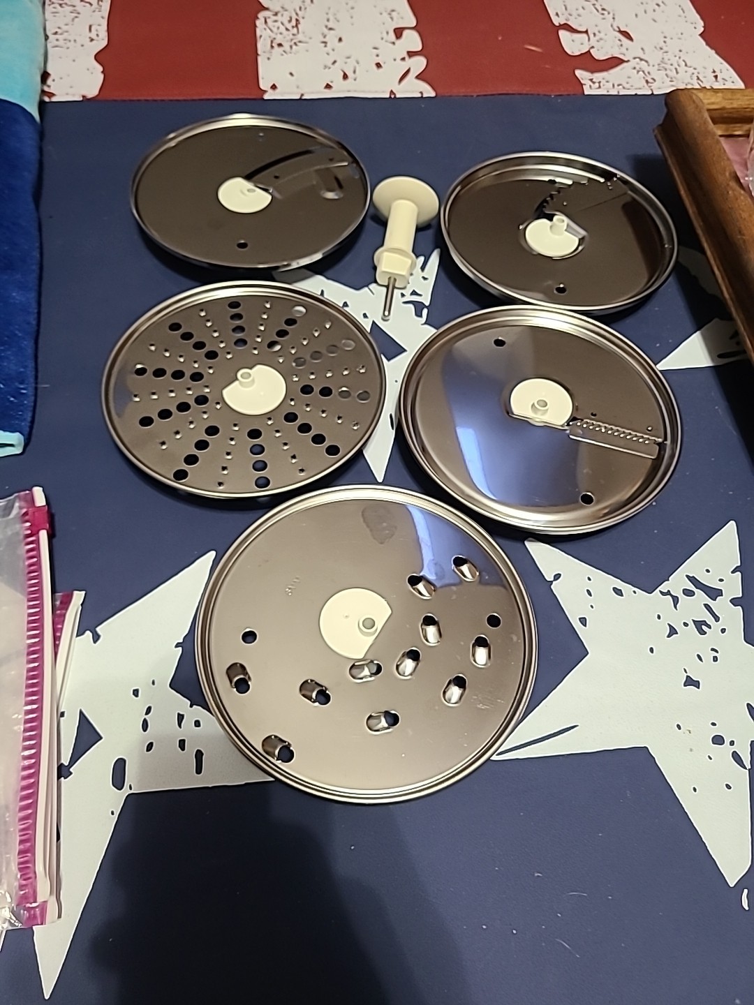 5 KitchenAid Blade Discs For Food Processor 9 or 12 Cup Plus The Stem