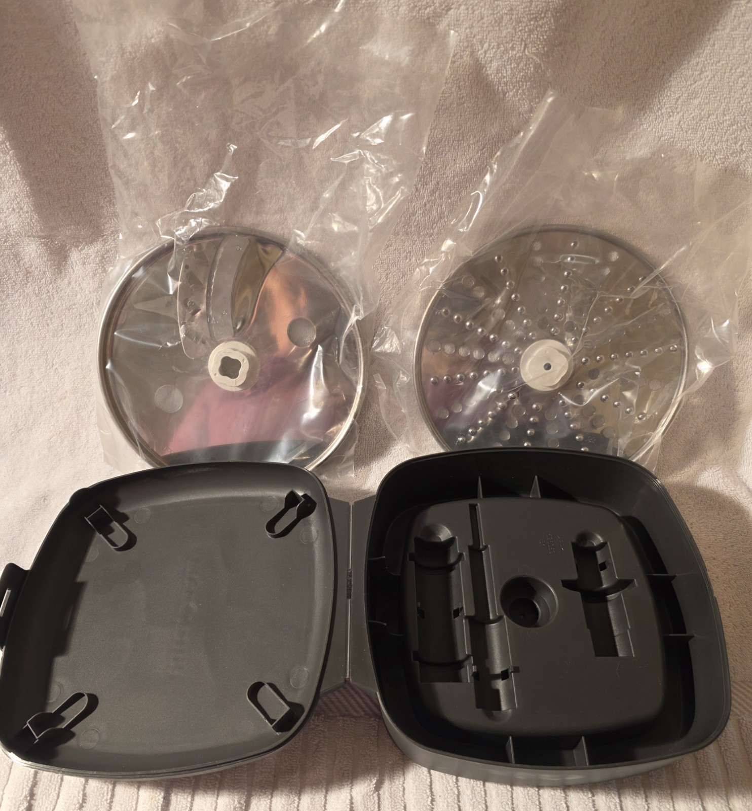 KitchenAid Food Processor Attachment Blades with Gray Hard Plastic Case