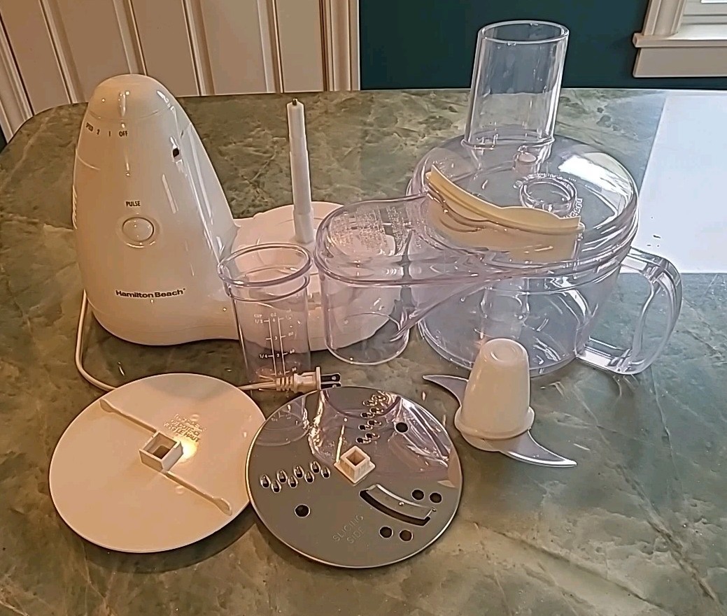 Hamilton Beach 8 Cup Electric Food Processor Chopper White Original Box Tested