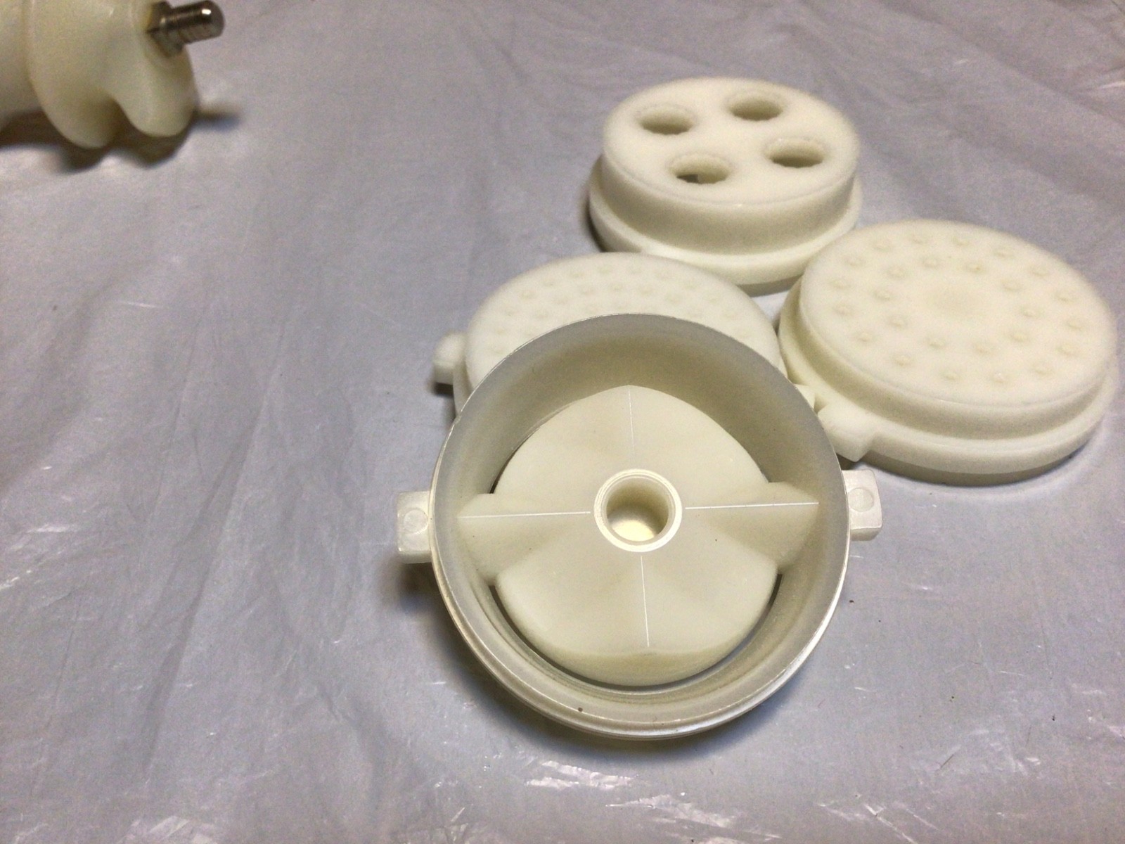Vtg Oster Kitchen Center Food Grinder Head & Pasta Making Accessories W/ Book