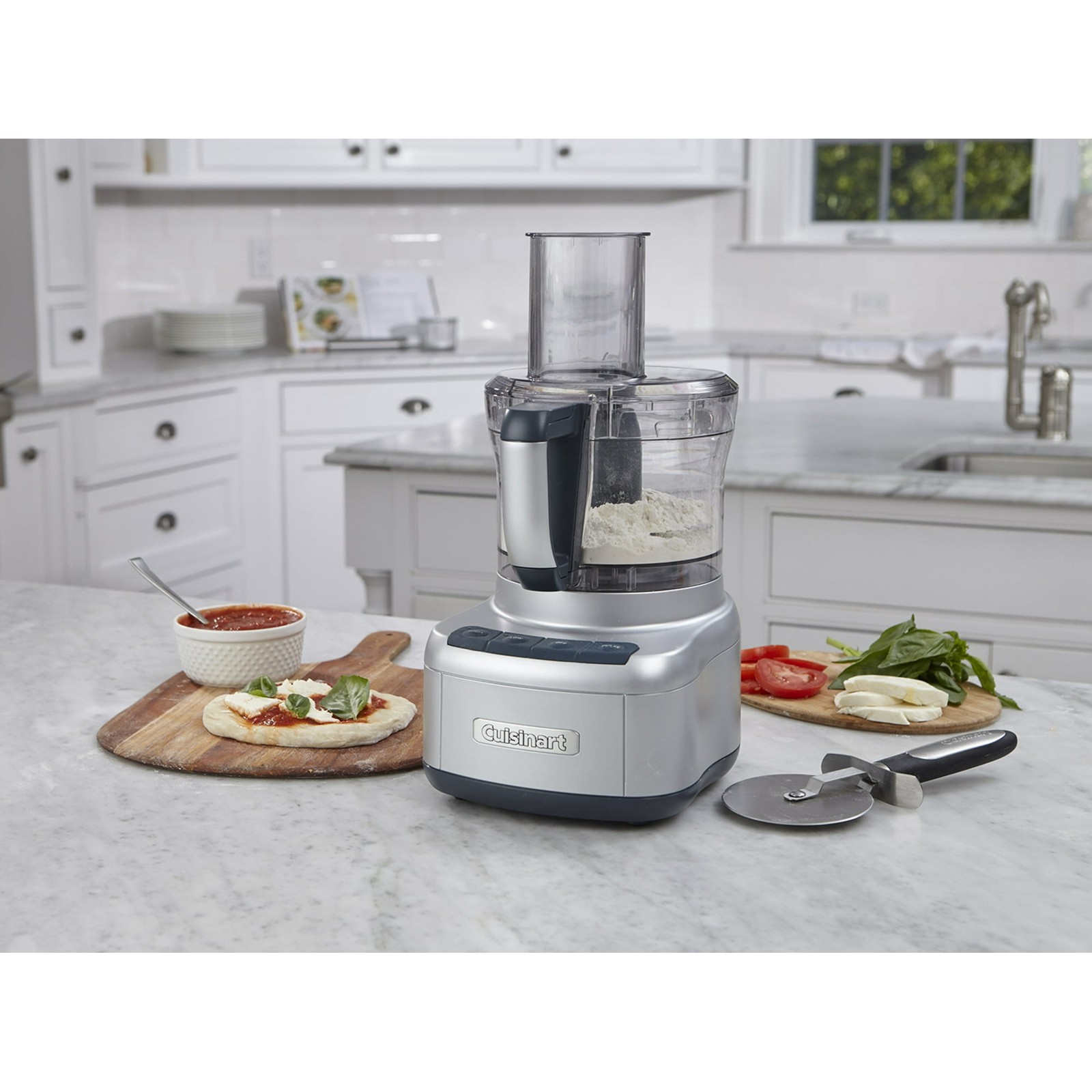 Cuisinart Elemental 8-Cup Food Processor Silver Electric Vegetable Chopper