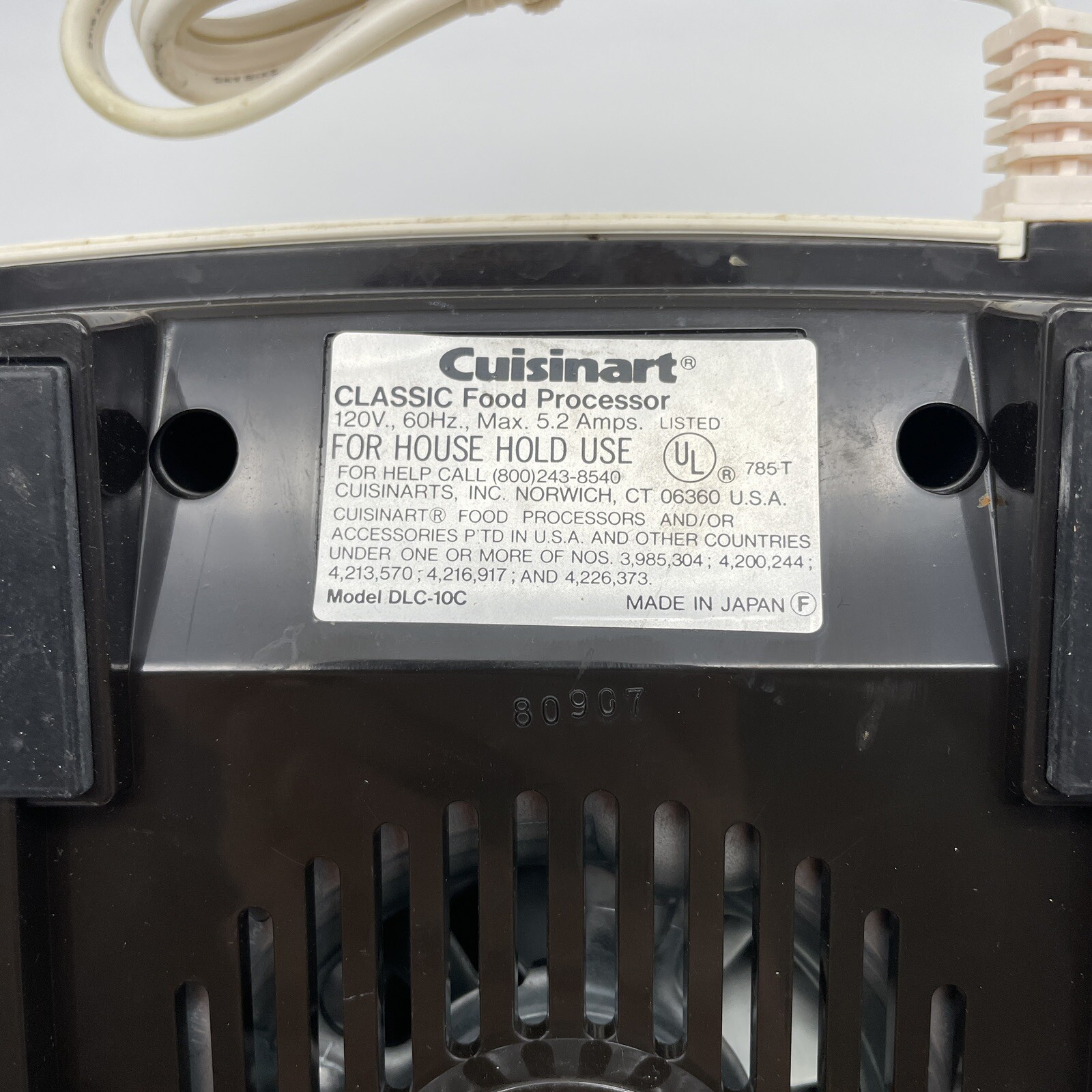CUISINART Classic DLC-10C Food Processor Base Motor Unit ONLY – Used