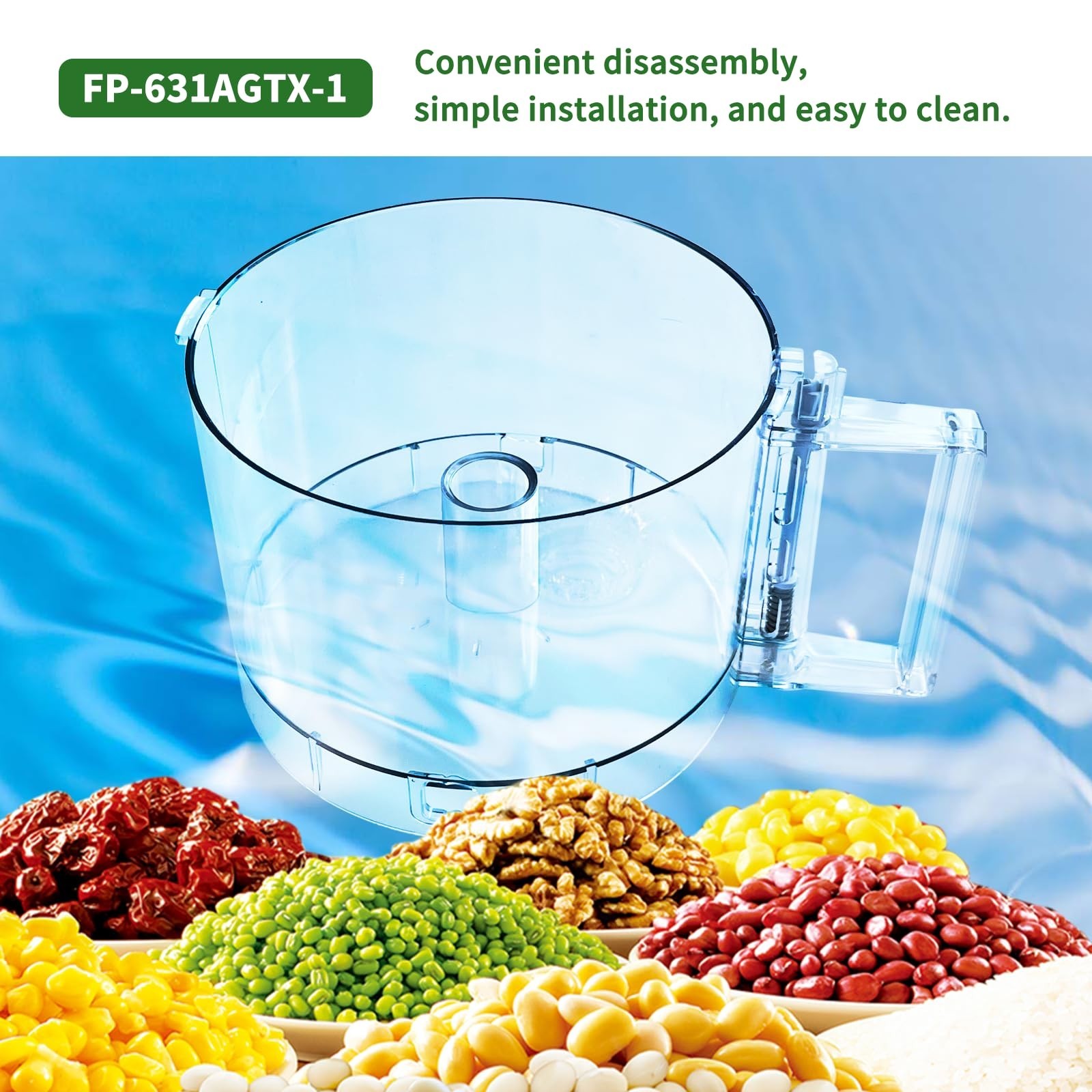 7-Cup Food Processor Work Bowl Compatible with DLC-10 Series & FP-631AGTX-1, 2 T