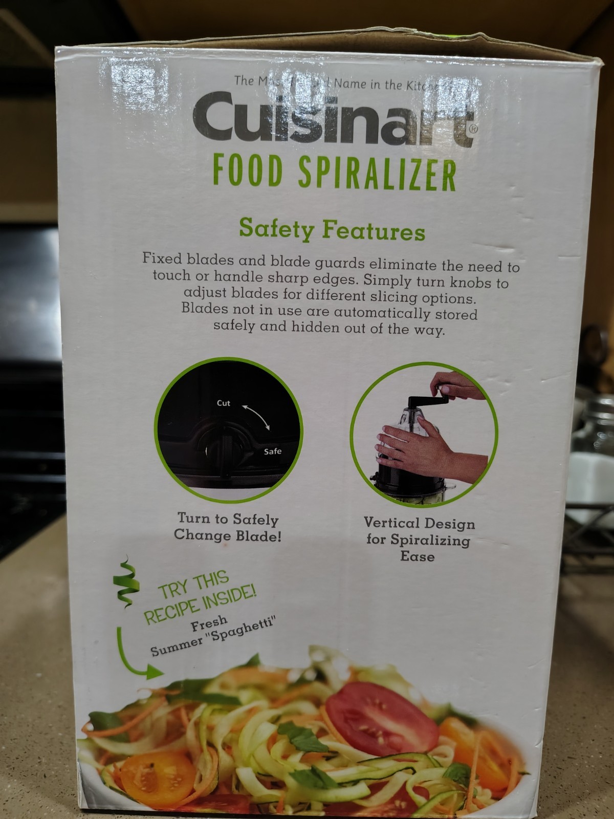 Cuisinart Food Spiralizer 3 Cutting Options Stainless Steel Blade