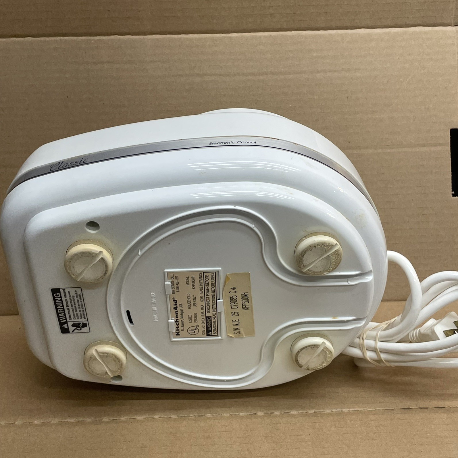 KitchenAid Food Processor KFP500WH White Base Motor Only Replacement Part WORKS!