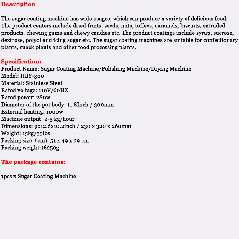 Professional small Nuts sugar peanut Chocolate candy Coating Machine 110V