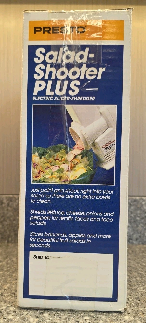 Presto Salad Shooter Plus Funnel Guide Electric Slicer Shredder 02911 1988 Compl