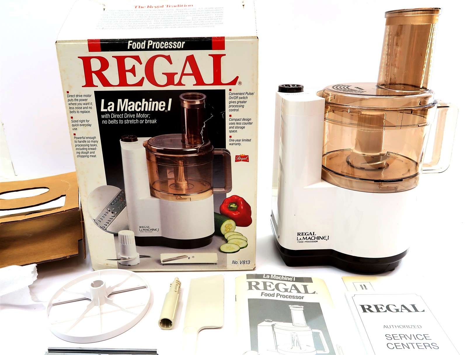 New REGAL La Machine I Food Processor Model V813 in Original Box NOS NIB (n2)