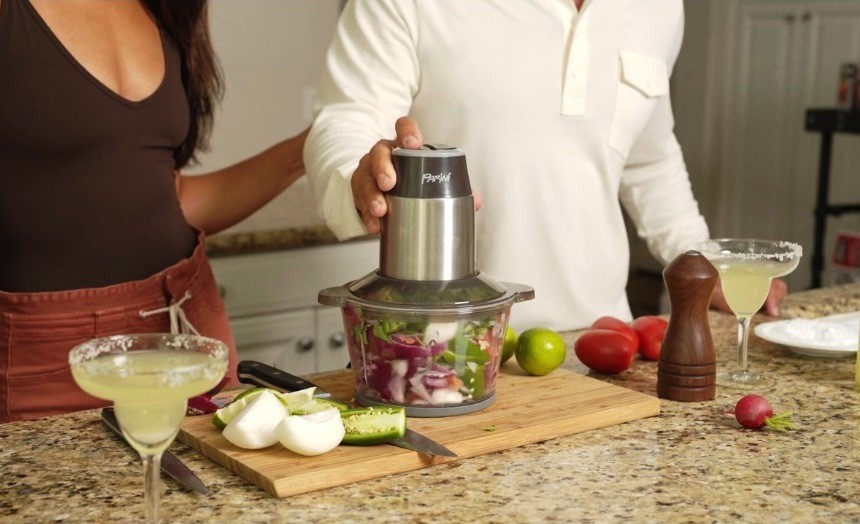 Parini Food Processor 8 Cup 2-Speed 450W BPA-Free Bowl Stainless Steel Blades