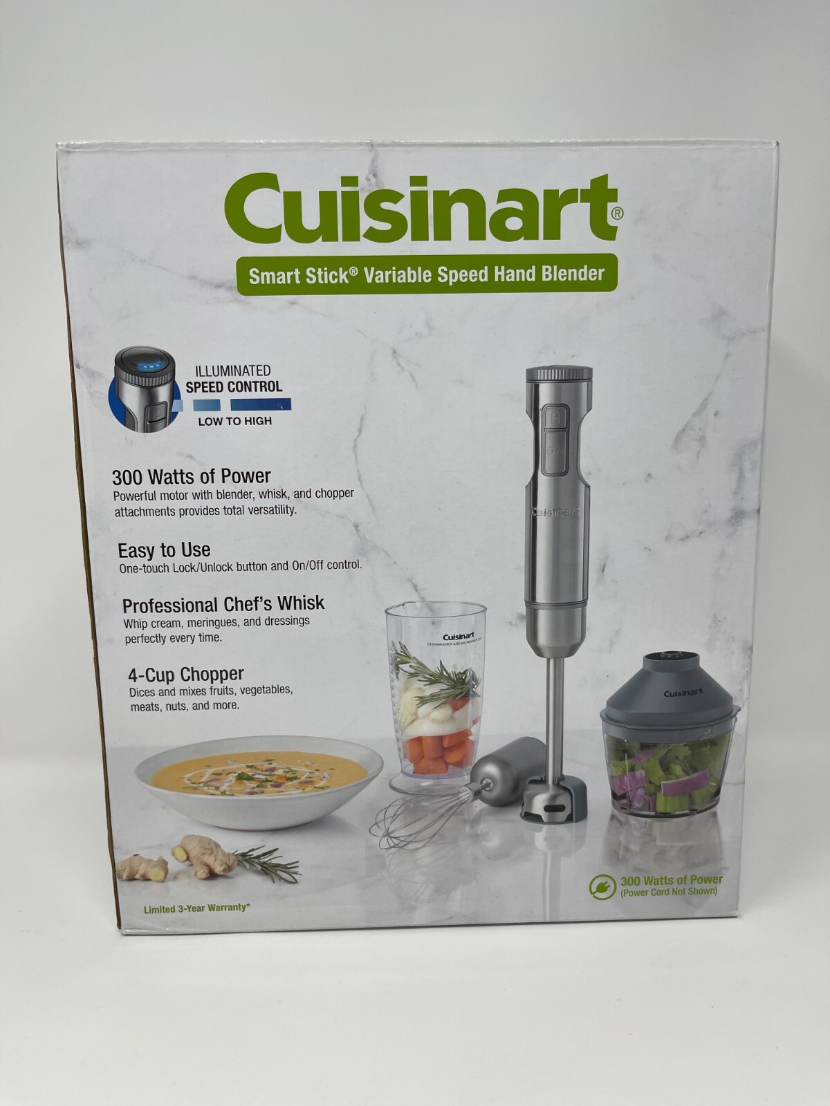 Cuisinart HB-900PC Immersion Hand Blender Smart Stick Variable Speed Storage Bag