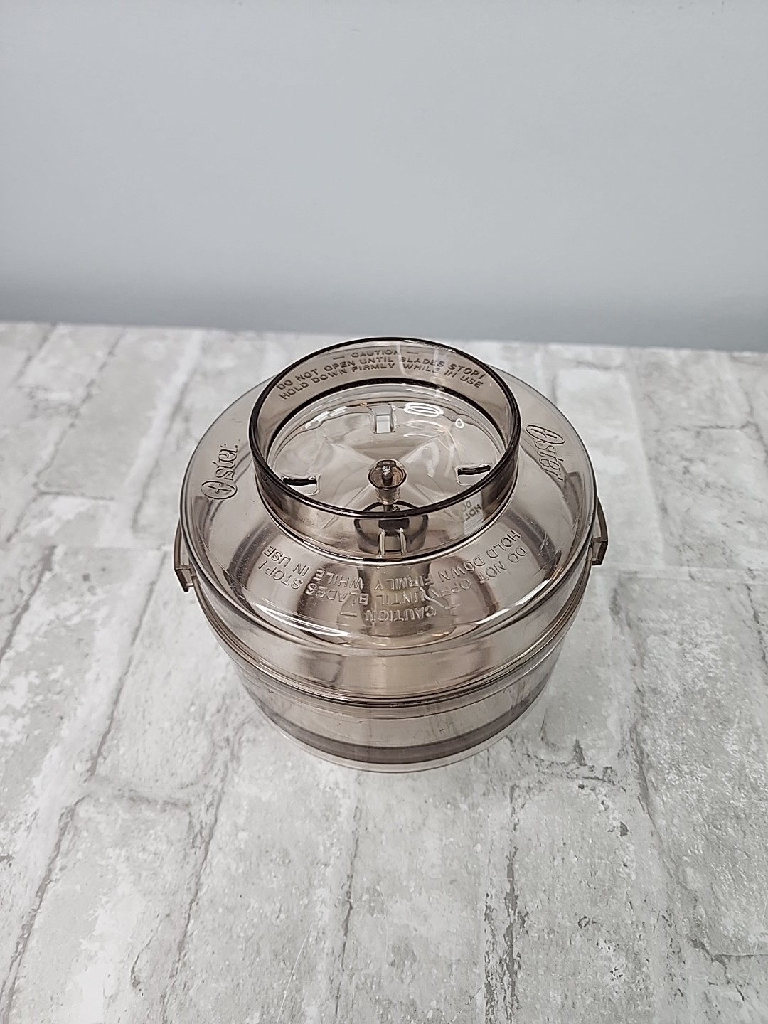 Vintage Oster Regency Kitchen Center Food Processor Work Bowl Lid Blades USA