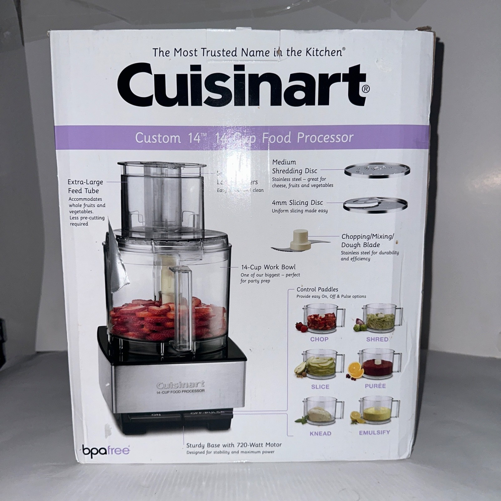Cuisinart DFP-14BCNY Custom 14 Cup Food Processor 720W Open Box Complete In Box