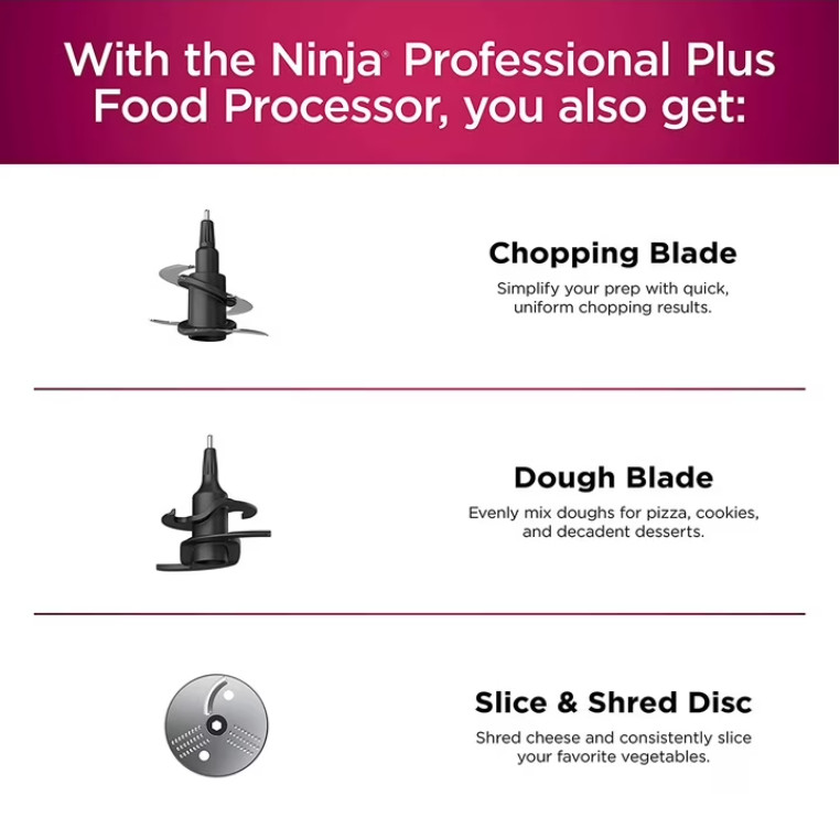 Ninja BN601 Professional Plus Food Processor 9-Cup 1000W Auto-iQ Refurbished