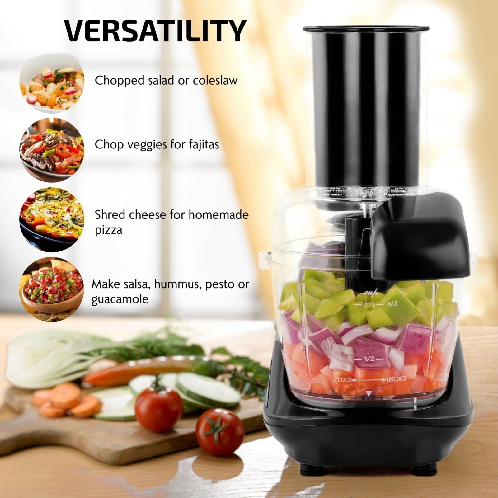OVENTE Mini Electric Food Processor