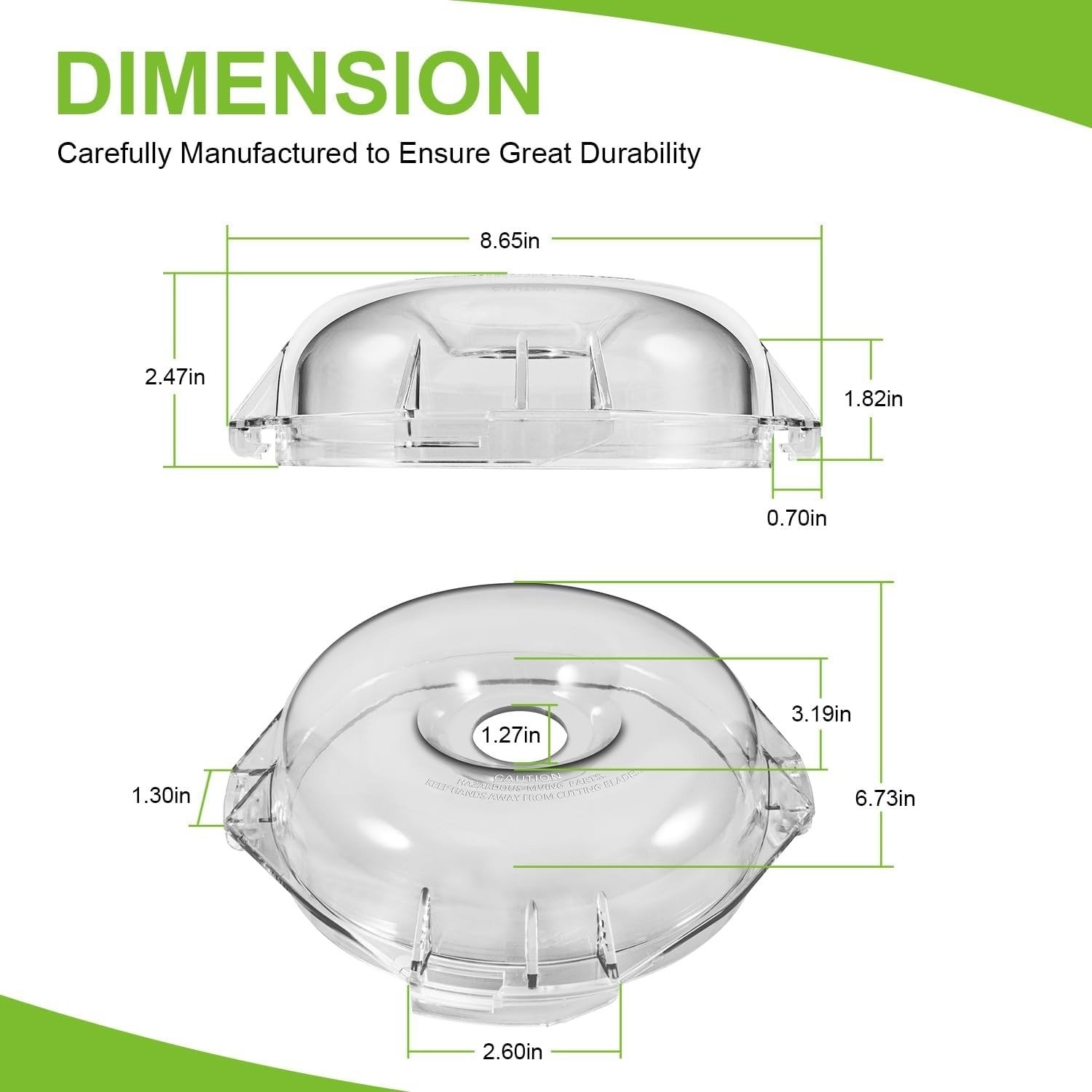 Bowl and Lid, Clear For Robot Coupe Food Processor Cutter 112203, 106458S