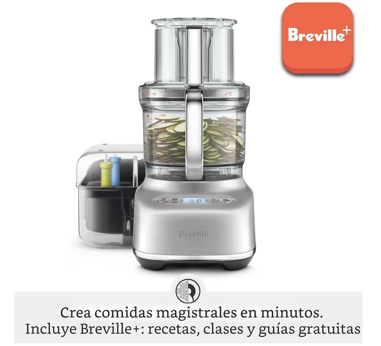 Breville BFP810 Sous Chef 16 Cup Food Processor, Large, Brushed Stainless Steel