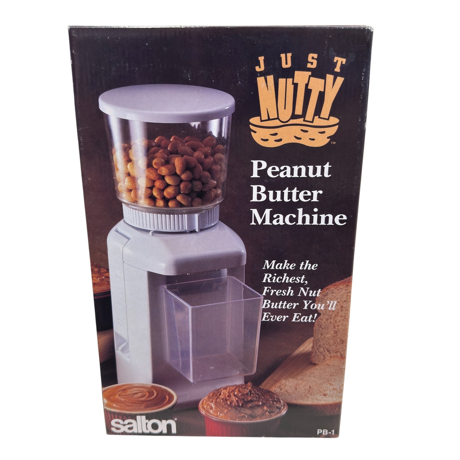 Vintage New! Salton Just Nutty PB-1 Peanut Butter Machine Maker Nut Butter