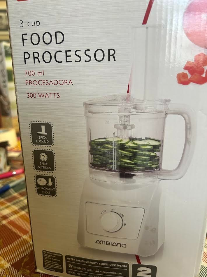 Ambiano 3 Cup Food Processor 300 Watts White